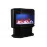 Sierra Flame 34" Wall Mount / Flush Mount Fireplace - Orange and Yellow Flame and Salt - Angled View