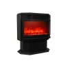 Sierra Flame 34" Wall Mount / Flush Mount Fireplace - Orange Flame and Sable Media - Angled View