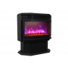 Sierra Flame 34" Wall Mount / Flush Mount Fireplace - Blue and Yellow Flame and Ice - Angled View