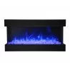 40" 3 Sided Glass Electric Fireplace Built-in Only - Blue Flame - 40" 3 Sided Glass Electric Fireplace Built-in Only - Blue Flame