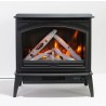 Sierra Flame E-50/E-70 Cast Iron Freestand Electric Fireplace - Orange Flame with Log