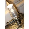 Daniel Table Lamp Silver Carbon Steel Fabric - Angled