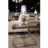 Daniel Table Lamp Silver Carbon Steel Fabric