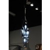 Darsie Pendant Lamp Black Carbon Steel And Glass - Lit