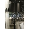 Paris Floor Lamp Black Carbon Steel And Fabric - Lifestyle