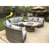 Bermuda Platinum 6-Piece Circular Sofa Set 