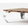Nova Solo Barca Square Coffee Table - Closeup Side Angle - Nova Solo Barca Square Coffee Table - Closeup Side Angle