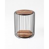 Nova Solo Barca Round Side Table - Closeup Front Angle