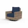 Havana Swivel Club Rocker in Spectrum Indigo w/ Self Welt - Front Side Angle - Havana Swivel Club Rocker in Spectrum Indigo w/ Self Welt - Front Side Angle