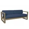 Coastal Teak Sofa in Spectrum Indigo, No Welt - Front Side Angle - Coastal Teak Sofa in Spectrum Indigo, No Welt - Front Side Angle