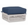 Dana Rope Ottoman in Spectrum Indigo w/ Self Welt - Front Side Angle