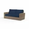Havana Loveseat in Spectrum Indigo w/ Self Welt - Front Side Angle - Havana Loveseat in Spectrum Indigo w/ Self Welt - Front Side Angle