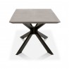 Essentials For Living Industry Rectangle Dining Table in Ash Gray Concrete and Distressed Black Iron - Side
