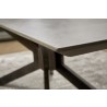 Essentials For Living Industry Rectangle Dining Table in Ash Gray Concrete and Distressed Black Iron - Table Edge