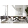 Essentials For Living Industry Rectangle Dining Table in Ash Gray Concrete and Distressed Black Iron - Lifestyle 2