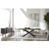 Essentials For Living Industry Rectangle Dining Table in Ash Gray Concrete and Distressed Black Iron - Lifestyle 3