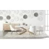 Essentials For Living Industry Rectangle Dining Table in Ivory Concrete and Brass - Lifestyle - Essentials For Living Industry Rectangle Dining Table in Ivory Concrete and Brass - Lifestyle