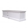 HALIFAX White Mahogany TV Console & Media Center - Back Side Angle