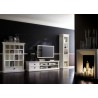 HALIFAX White Mahogany TV Console & Media Center - Lifestyle