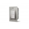 Infratech Duplex/Stack Switch – Single SS Wall Plate w/Gang Box - Front Side Angle