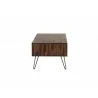 Crawford and Burke Carlow Dark Brown Coffee Table, Back Angle - Crawford and Burke Carlow Dark Brown Coffee Table, Back Angle