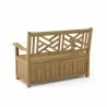 Anderson Teak Vilano Storage Bench Back view - Anderson Teak Vilano Storage Bench Back view