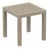 Artemis XL Club Seating Set 7 Piece with Sunbrella® Cushions - End Table Taupe - Artemis XL Club Seating Set 7 Piece with Sunbrella® Cushions - End Table Taupe