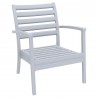 Artemis XL Club Seating Set 7 Piece with Sunbrella® Cushions - Chair Silver Gray