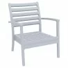 Artemis XL Club Seating Set 7 Piece with Sunbrella® Cushions - Chair Silver Gray - Artemis XL Club Seating Set 7 Piece with Sunbrella® Cushions - Chair Silver Gray