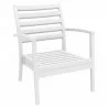 Artemis XL Club Seating Set 7 Piece with Sunbrella® Cushions - Chair White - Artemis XL Club Seating Set 7 Piece with Sunbrella® Cushions - Chair White