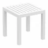 Artemis XL Club Seating Set 7 Piece with Sunbrella® Cushions - End Table White - Artemis XL Club Seating Set 7 Piece with Sunbrella® Cushions - End Table White