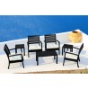 Artemis XL Club Seating Set 7 Piece with Sunbrella® Cushions - Black Lifestyle
