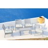 Artemis XL Club Seating Set 7 Piece with Sunbrella® Cushions - Silver Gray LIfestyle