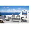 Artemis XL Club Seating Set 7 Piece with Sunbrella® Cushions - Lifestyle Dark Gray