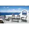 Artemis XL Club Seating Set 7 Piece with Sunbrella® Cushions - Lifestyle Dark Gray - Artemis XL Club Seating Set 7 Piece with Sunbrella® Cushions - Lifestyle Dark Gray