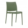 Maya Dining Chair Olive Green - Angled View