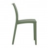 Maya Dining Chair Olive Green - Side Angle