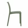 Maya Dining Chair Olive Green - Side Angle - Maya Dining Chair Olive Green - Side Angle