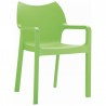 Diva Resin Outdoor Dining Arm Chair Tropical Green