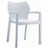 Diva Resin Outdoor Dining Arm Chair White