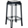 Compamia Fox Polycarbonate Counter Stool - Transparent Black