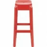 Fox Polycarbonate Bar Stool - Glossy Red - Fox Polycarbonate Bar Stool - Glossy Red
