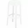 Fox Polycarbonate Bar Stool - Glossy White - Fox Polycarbonate Bar Stool - Glossy White