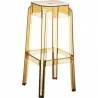 Fox Polycarbonate Bar Stool - Transparent Amber - Fox Polycarbonate Bar Stool - Transparent Amber
