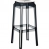 Fox Polycarbonate Bar Stool - Transparent Black