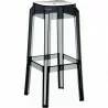 Fox Polycarbonate Bar Stool - Transparent Black - Fox Polycarbonate Bar Stool - Transparent Black