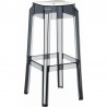 Fox Polycarbonate Bar Stool - Transparent Smoke Gray