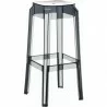 Fox Polycarbonate Bar Stool - Transparent Smoke Gray - Fox Polycarbonate Bar Stool - Transparent Smoke Gray