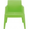 Box Resin Outdoor Dining Arm Chair - Tropical Green