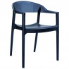 Carmen Modern Dining Chair Black Seat - Black Back